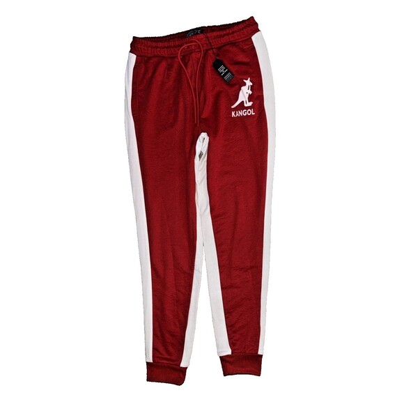 Kangol - XL - Red White Track Pants Joggers NWT Kangaroo Logo Streetwear - Picture 1 of 4